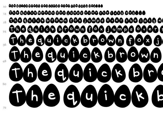 DJB Eggscellent font waterfall